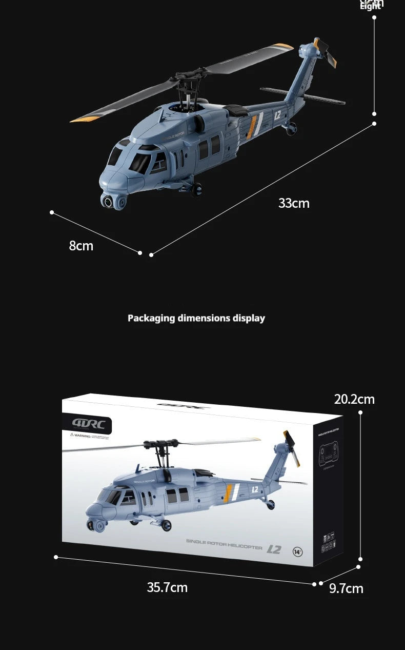 4DRC L2 Apache Military Remote Control Helicopter 6 Axis Gyro Single Rotor 8K Aerial Optical Flow With Screen Remote Boys Gift