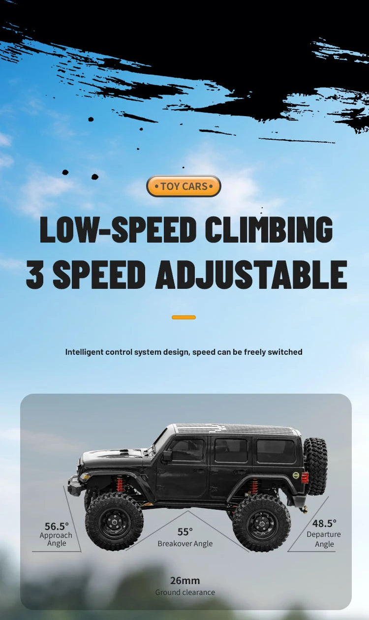 C8801 PRO/ C8801 1/18 RC Car With Light 2.4G 4WD Electric Climbing High-Speed Off-Road Vehicle Remote Control Toys For Kid Adult