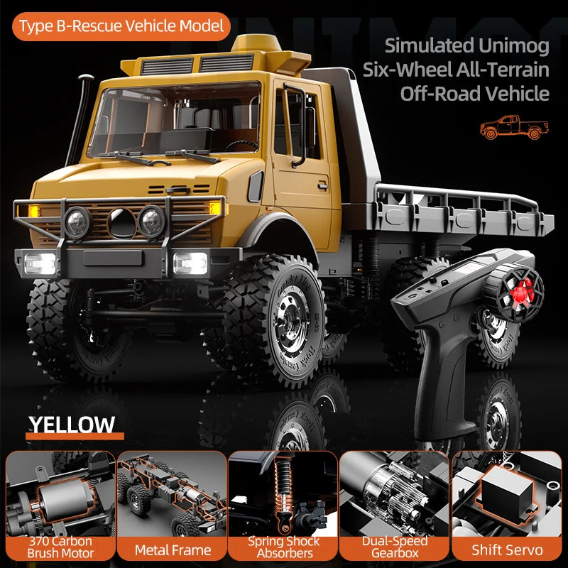 Kid Adult JJRC C8823 1/18 Six-Wheel All-Terrain Off-Road Vehicle Remote Control Car Esc 370 Motor Remote Control Truck Boy Toy