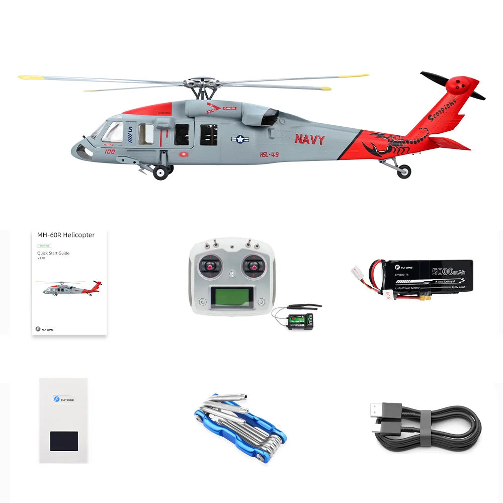 FLYWING MH-60 R Seahawk RC Helicopter LED light ACE ATT MH60R GPS helicopter MH60 rc helicopter 470 size MH60 Scale Helicopter