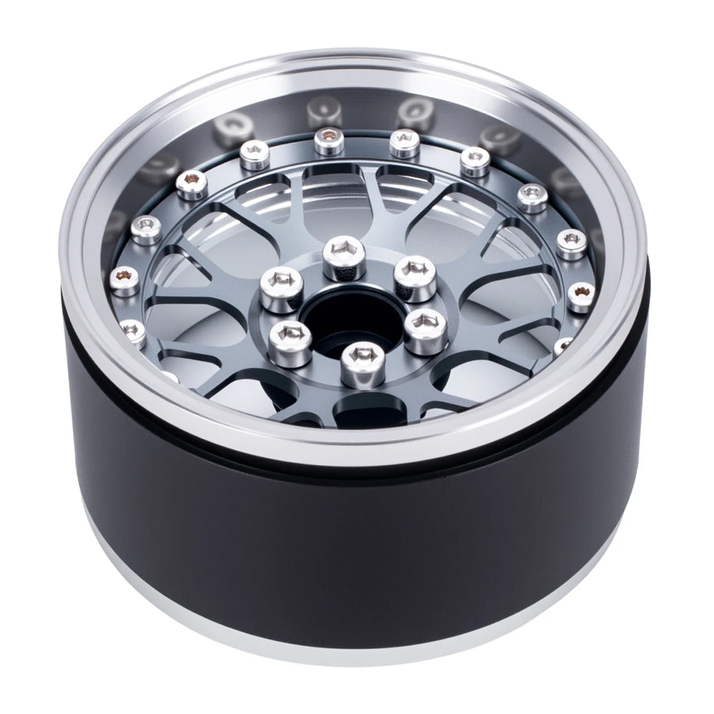 4Pcs Aluminum Alloy 2.2" Beadlock Wheels, Universal Fit for 1/10 RC Crawler Car Axial SCX10 II III & Traxxas TRX4