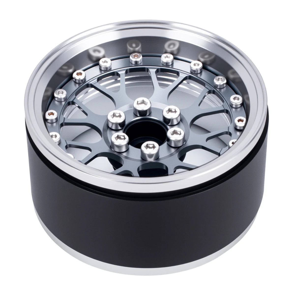 4Pcs Aluminum Alloy 2.2" Beadlock Wheels, Universal Fit for 1/10 RC Crawler Car Axial SCX10 II III & Traxxas TRX4
