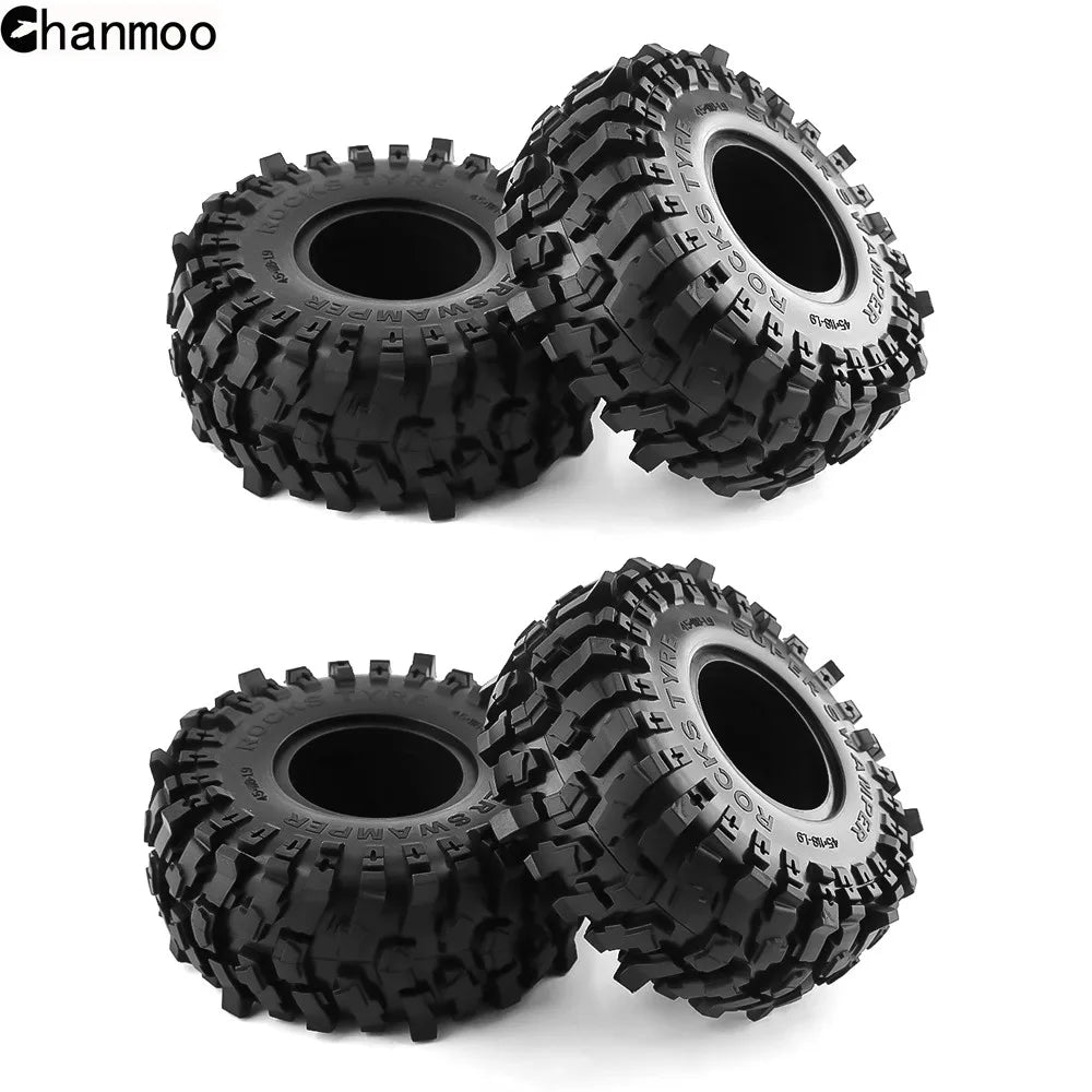 1.9in Crawler Tires Rock Wheels Mud Tyre for 1/10 Scale RC Car Axial Traxxas SCX10 II III TRX4 RC4WD D90 YK4102 Gen8 Redcat