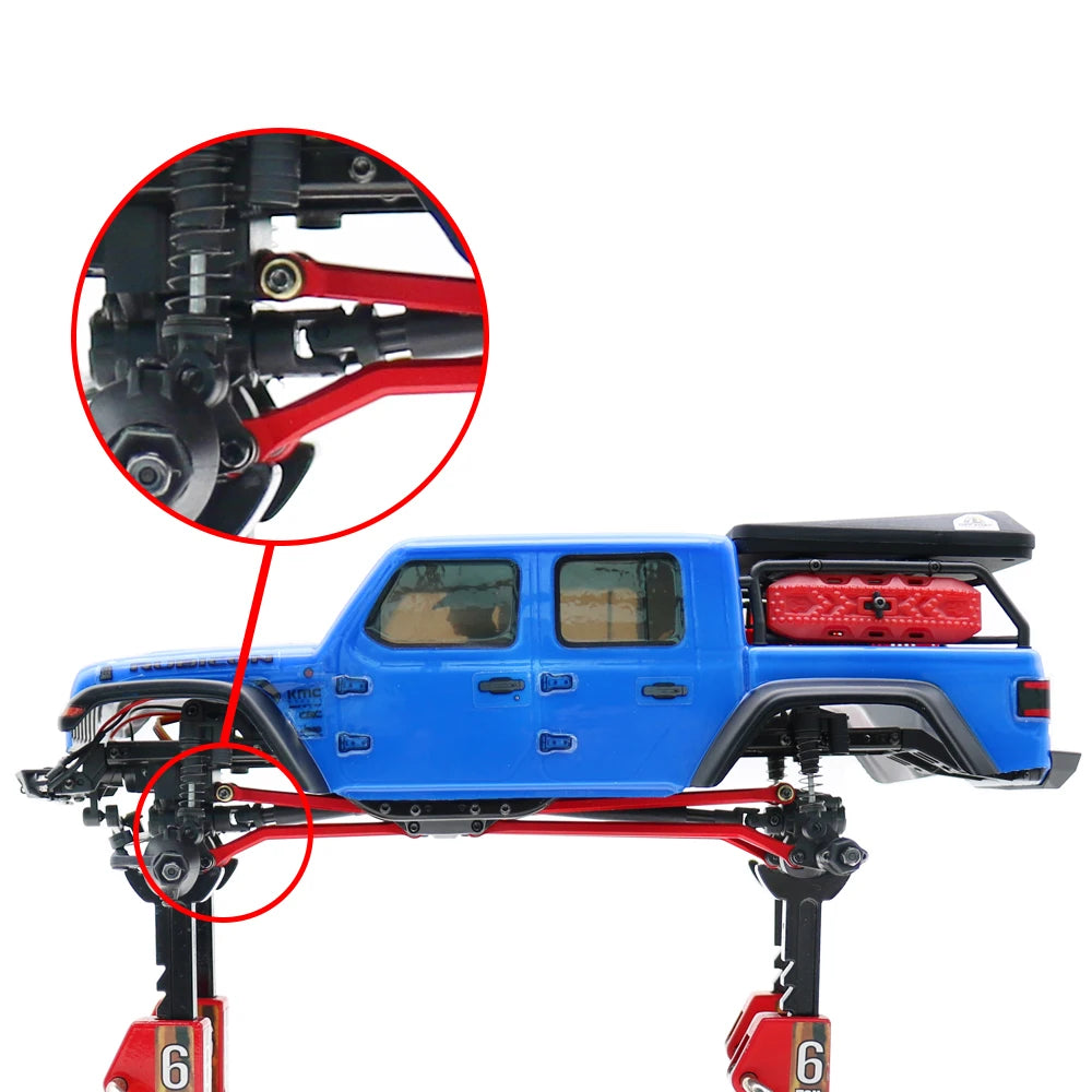 BDXRC 1/24 RC Crawler Car Axial SCX24 Jeep Gladiator AXI00005  CNC Aluminum High Clearance 4 Links Set Upgrade Parts