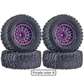 Ajrc Aluminum Alloy 1.3 Inch Beadlock Wheel Rim Tire For 1/24 Fms24 Axial Scx24 1/18 Traxxas Trx4m Trx4-m Rc Crawler Car Tire