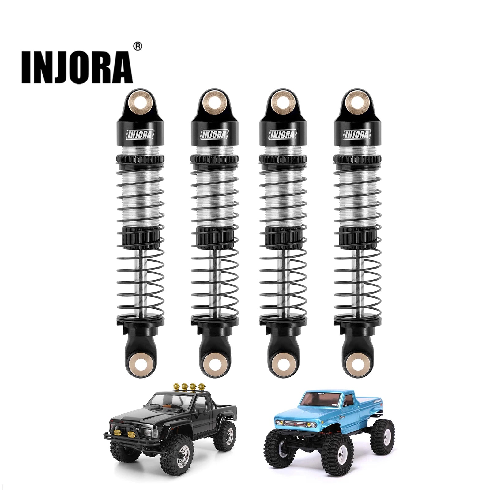 INJORA 53MM 59MM Threaded Shocks for 1/18 Redcat Ascent18 HPI Venture18
