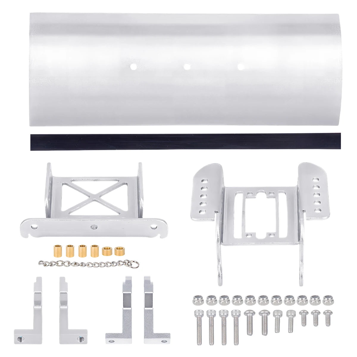 Adjustable Aluminum Alloy Snow & Sand Shovel for 1/18 1/24 RC Crawler - Fits TRX4M & SCX24, Metal Upgrade Shovel Accessory