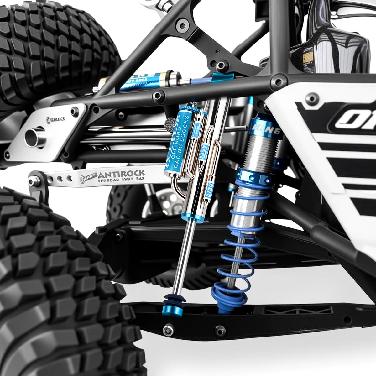 1/10 Scale Simulated Damper Shock Absorber w/Sticker Decorative Accessories for RC Crawler UT4 TRX4 RR10 Wraith Roll Cage DIY