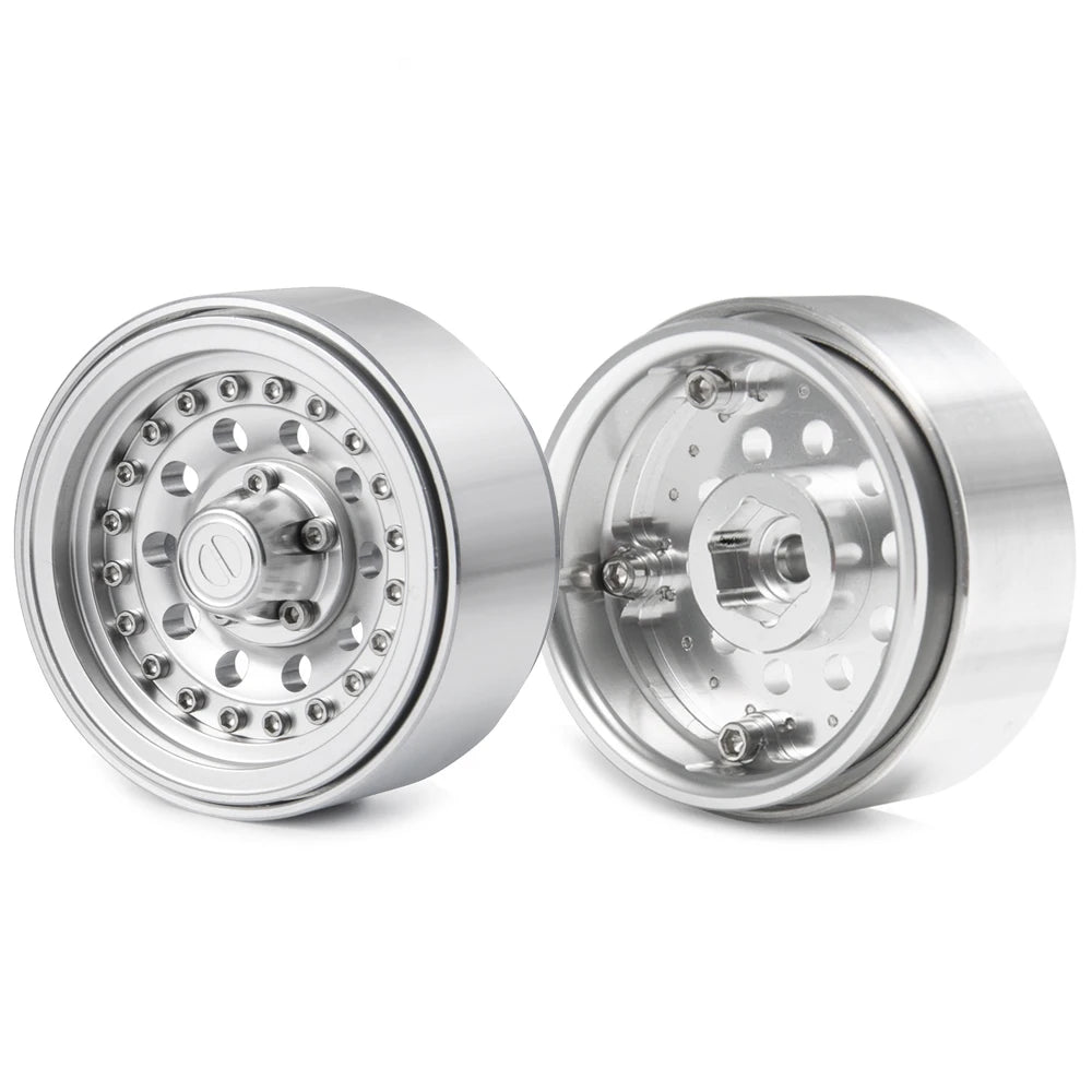 AXSPEED Aluminum Alloy 1.9 inch Beadlock Wheel Rims Hubs 27mm for TRX-4 D90 Axial SCX10 CC01 1/10 RC Crawler Car Truck Parts