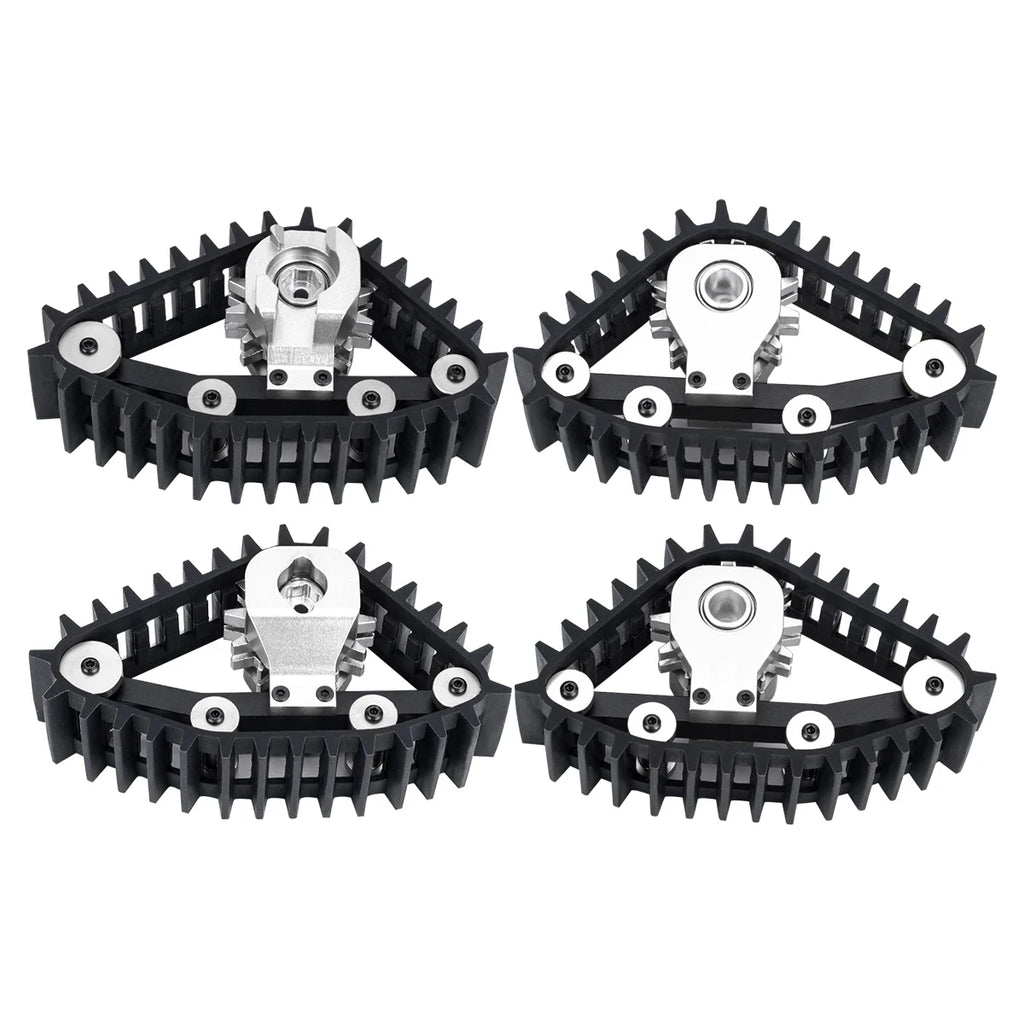 4Pcs Snow Tires Set for 1/18 RC Crawler - Simulate Carload Tracks, Sandmobile Conversion DIY Upgrade Parts Fit TRX4-M