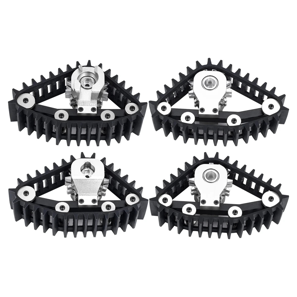 4Pcs Snow Tires Set for 1/18 RC Crawler - Simulate Carload Tracks, Sandmobile Conversion DIY Upgrade Parts Fit TRX4-M