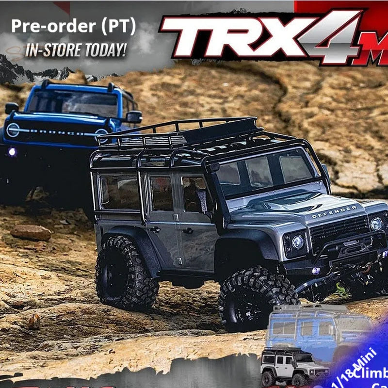 Traxxas TRX4M 1/18 Scale RC Crawler Electric Remote Control Land Rover Defender Bronco Off Road Vehicle Model 97054-1
