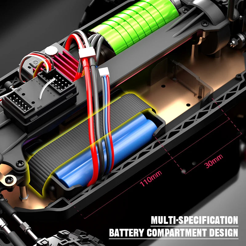 90KM/H High Speed Brushless Four-Wheel Drive Remote Control Car Off-road Vehicle RC Drift Racing With Lights RC Car Adult Toys