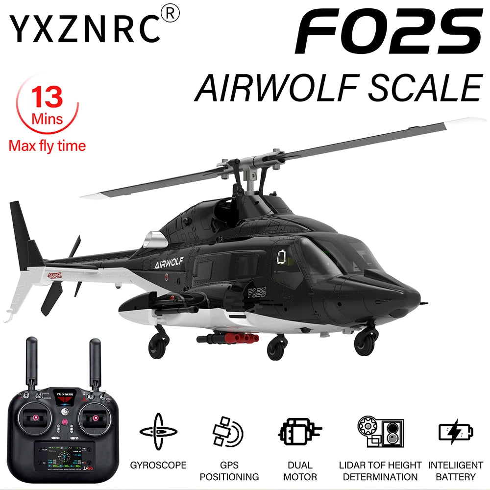 YUXIANG Airwolf RC Helicopter 1:34 9CH GPS Brushless Optical Flow Positioning