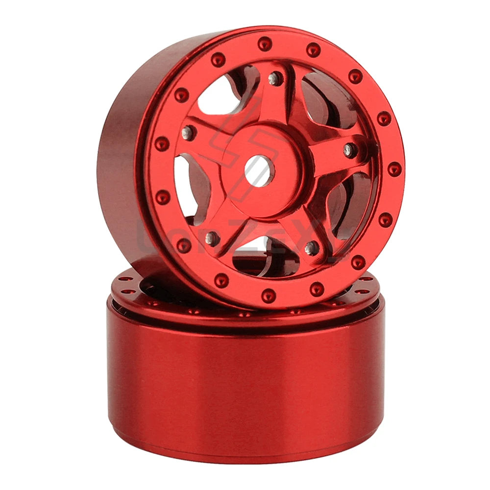 Aluminum Alloy 1.0 Inch Beadlock Wheel Hub Rims for RC Crawler Car 1/24 Axial SCX24 AX24 FCX24 1/18 TRX4M Metal Upgrade Parts