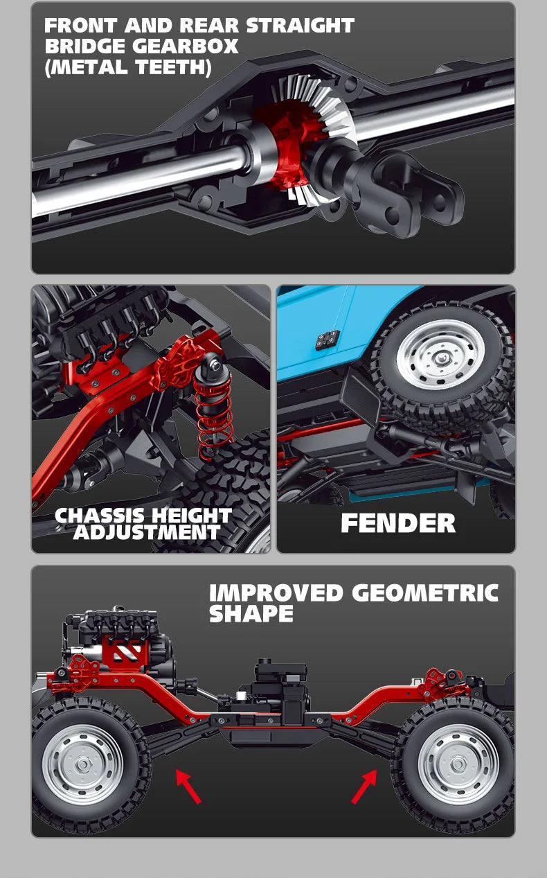1:10 full scale pickup truck 4X4 professional remote control vehicle Defender simulated off-road climbing vehicle RC CAR