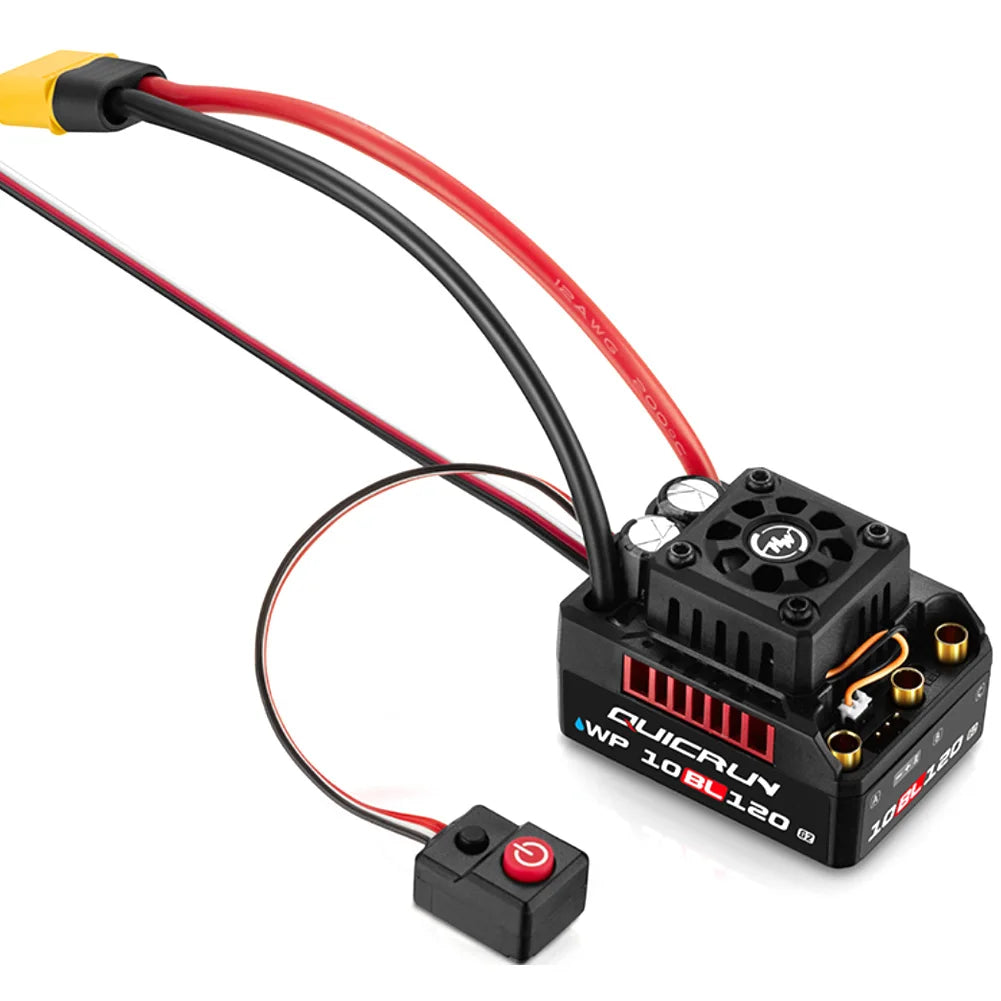 Hobbywing QUICRUN WP 10BL120 G2 120A 2-4S Lipo Speed Controller Brushless ESC Sensorless for 1/10 1/12 RC Car Toy Spare Part