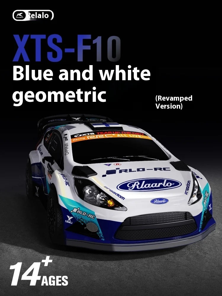 Rc Rally Car 1/10 F10 4wd Rtr Rc Simulation Racing Drift Off-Road Vehicle Model Rally Car 2.4g Remote Control Car Adult Boy Toys