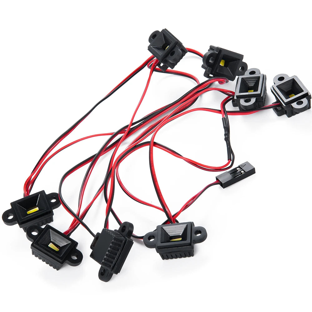 AXSPEED Wheel Eyebrow Light Wheel Arch Lamp Chassis LED Lights for 1/10 RC Crawler TRX4 TRX6 G63 TRX-6 T6 Climbing Flat Car