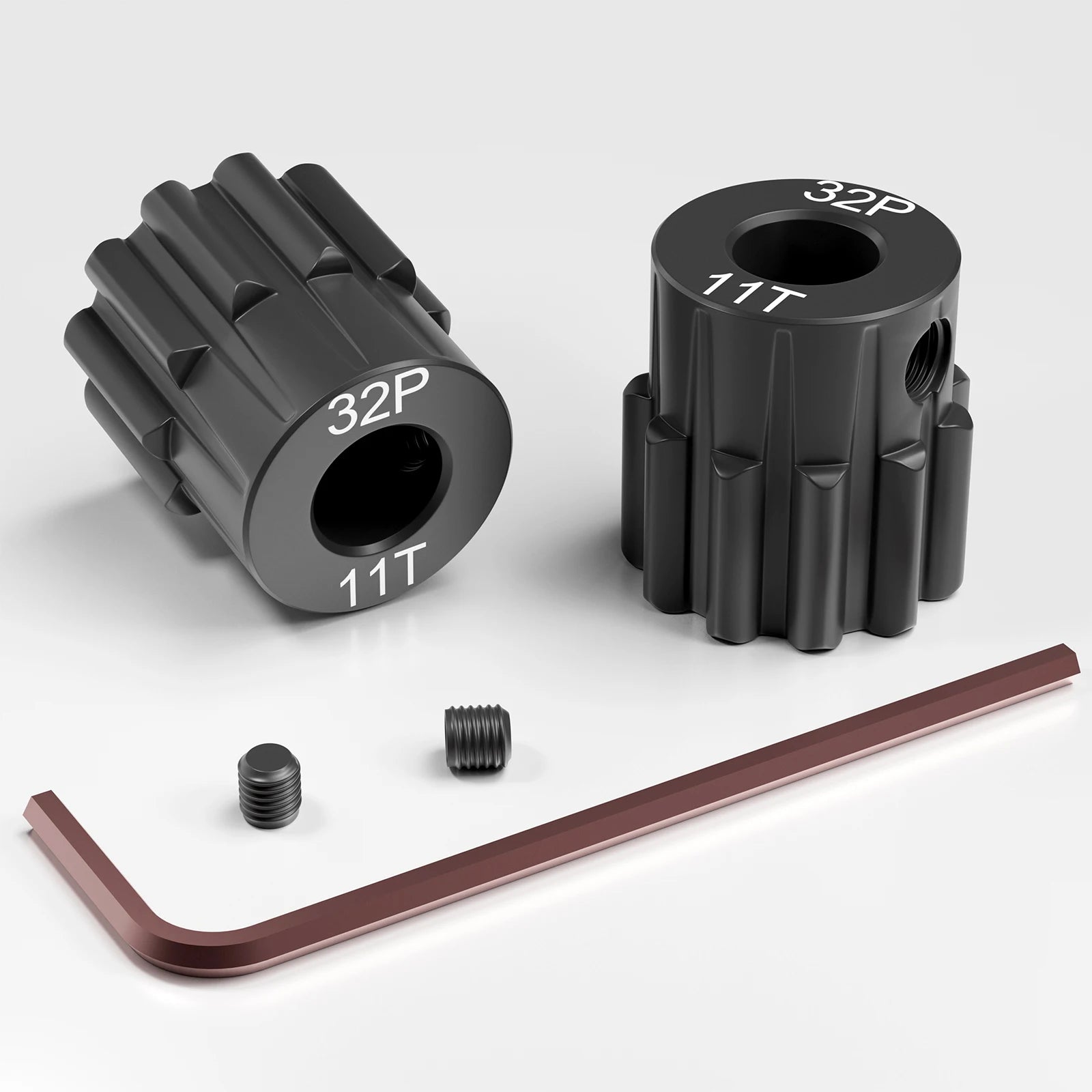 Steel Hardened 48P/32P Pinion Gears 13T 14T 15T 16T 17T 3.175mm Shaft for Traxxas Arrma HSP HPI AXIAL Tamiya Losi 1/10 RC Car