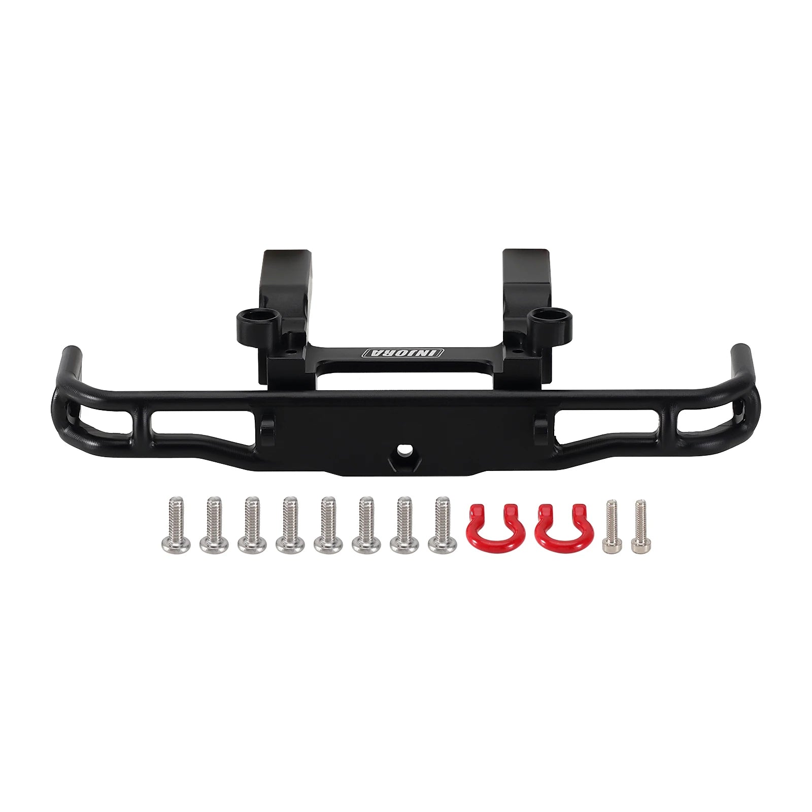 INJORA CNC Aluminum Front Rear Bumper for 1/18 RC Crawler FMS FCX18 LC80 Upgrade