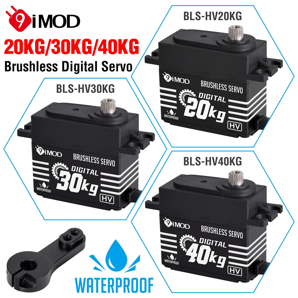 9imod Brushless Servo Waterproof Digital Metal Gear Servo for 1/8 1/10 RC Crawler Car Boat