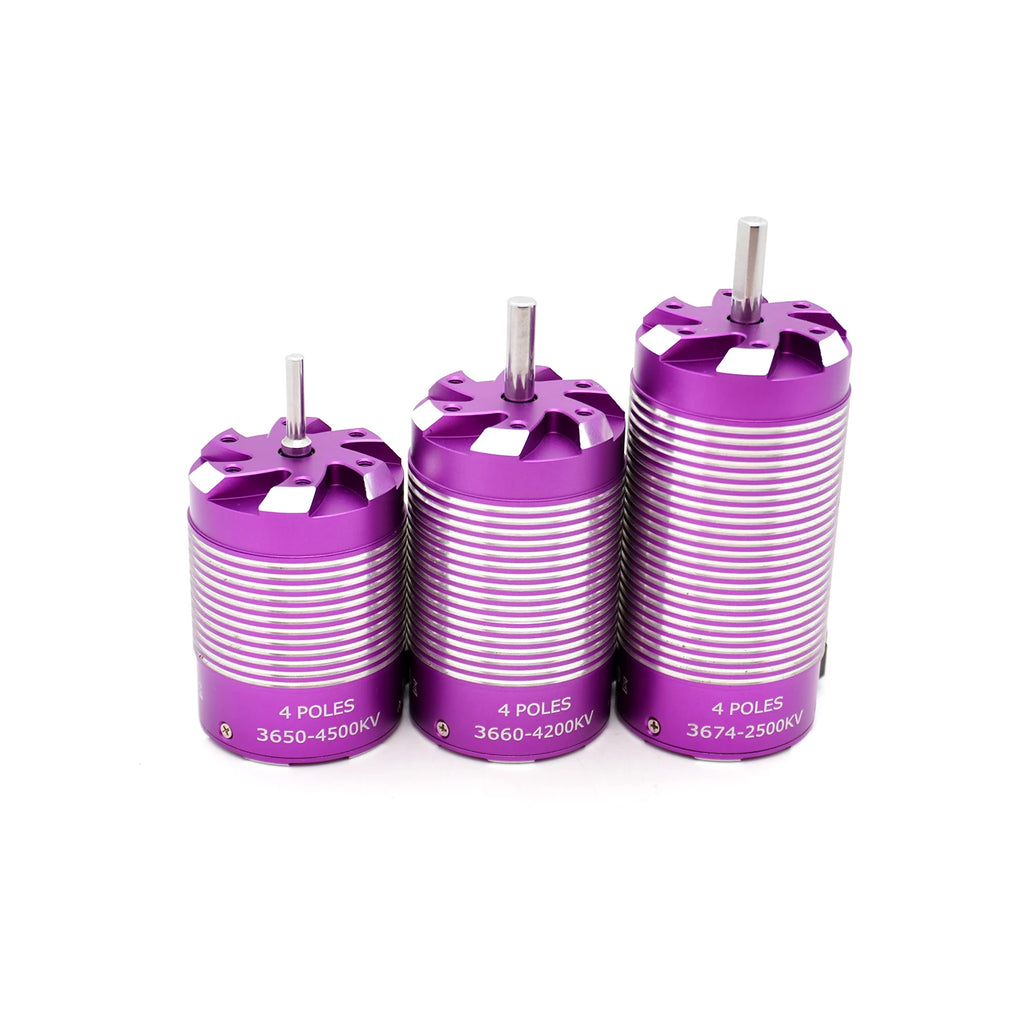 YSIDO Brushless Sensorless Motor 3674/3660/3650 4 Poles for 1:8 1:10 WLtoys HSP Tamiya Traxxas GTR RC Off-Road Racing Buggy Cars