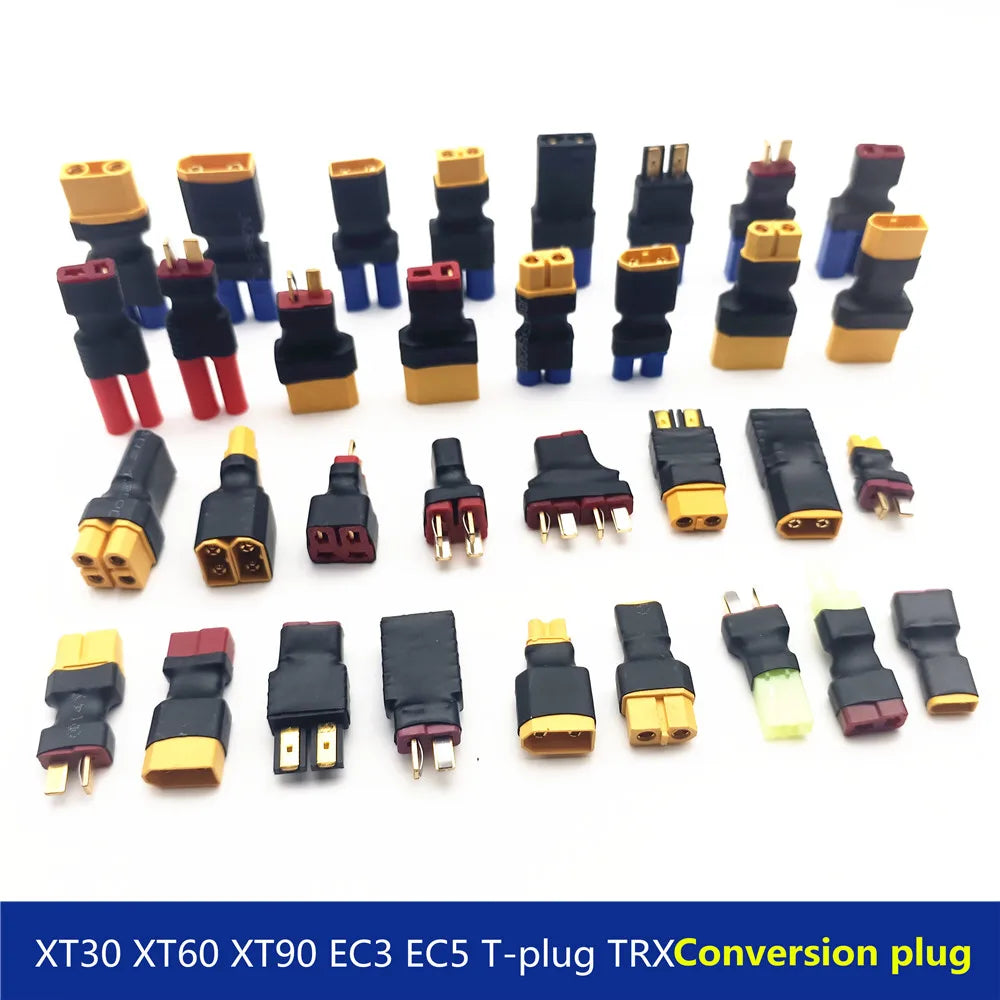 Adapter XT30 XT60 XT90 TRX T Plug Deans EC5 EC3 Female to Male HXT 4MM Connectors Plug RC Lipo Battery Control Parts DIY
