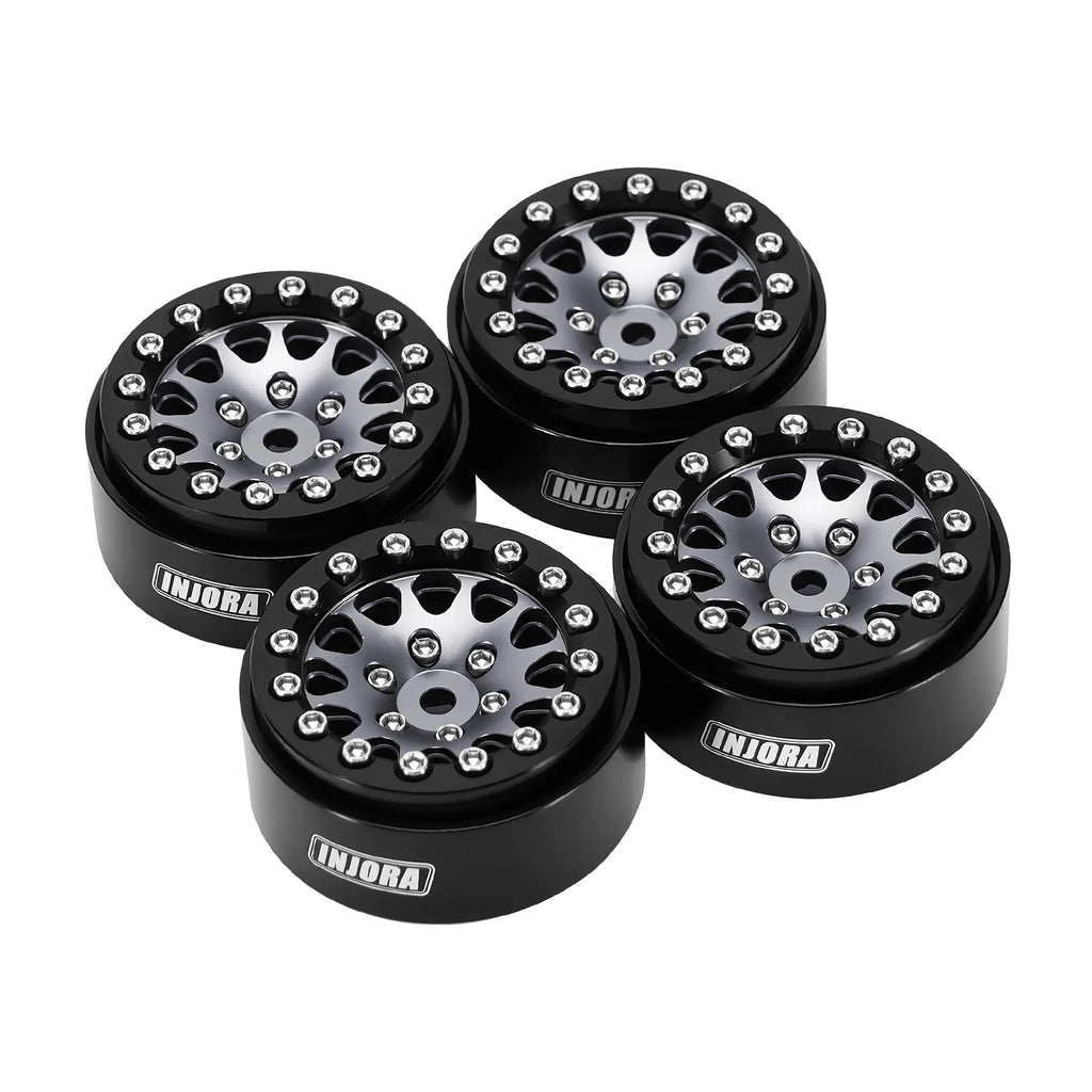 INJORA 1.3" Aluminium Beadlock Wheels for 1/24 1/18 RC Crawler (W1311)