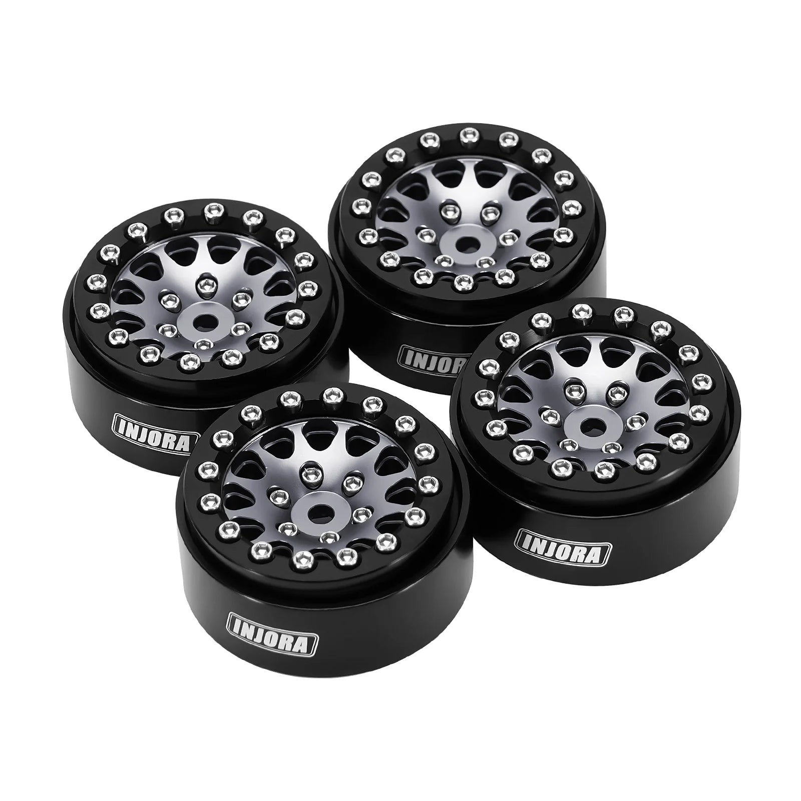 INJORA 1.3" Aluminium Beadlock Wheels for 1/24 1/18 RC Crawler (W1311)