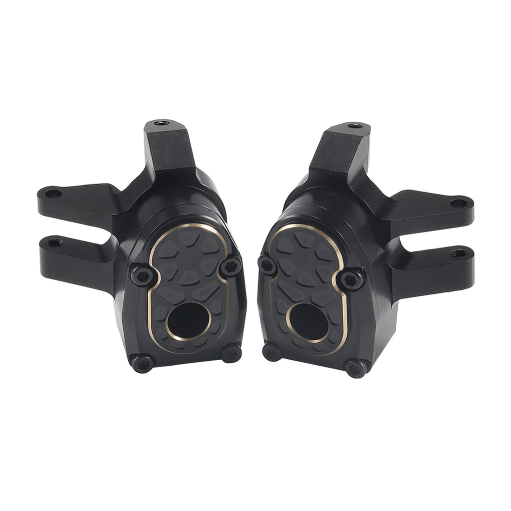 Black Brass Weights Steering Knuckles Portal Cover Set for Axial Capra SCX10 III AR45P SuperShafty CP44 Vanquish F9 Axle Housing
