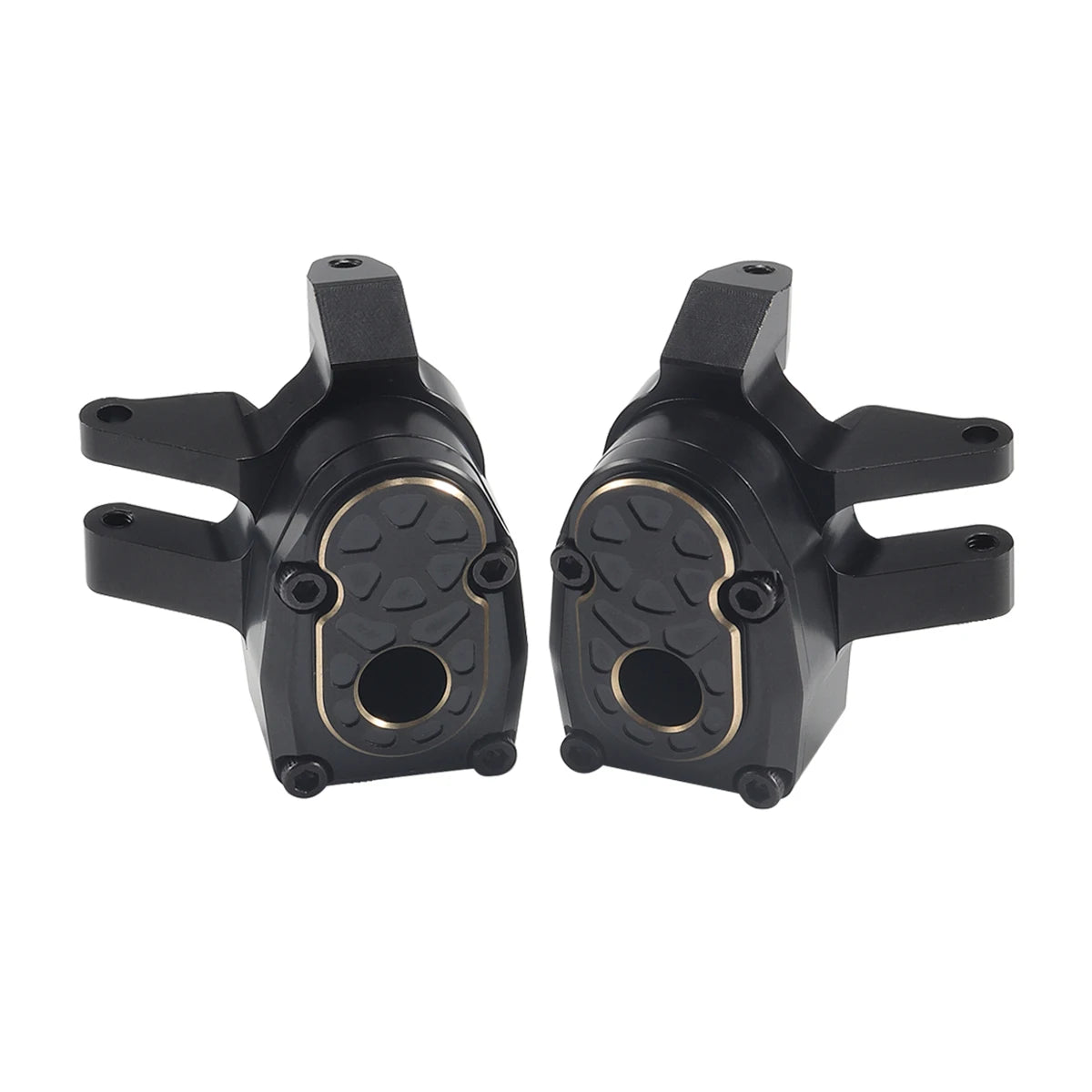Black Brass Weights Steering Knuckles Portal Cover Set for Axial Capra SCX10 III AR45P SuperShafty CP44 Vanquish F9 Axle Housing