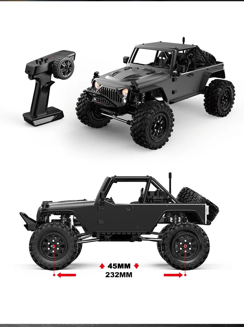 Mjx H12y Pro Rc Car 1/12 Brushless Off-Road Climbing Vehicle Magnetic Quick-Release Aluminum Metal Body Metal Servos Rc Toy