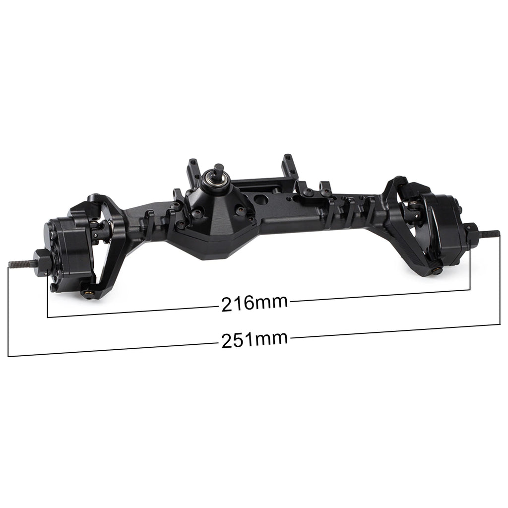 CNC Aluminum F9 Offset Portal Axle with Servo Mounts for 1/10 RC Crawler Axial Capra 1.9 UTB LCG Chassis Cheater Rigs