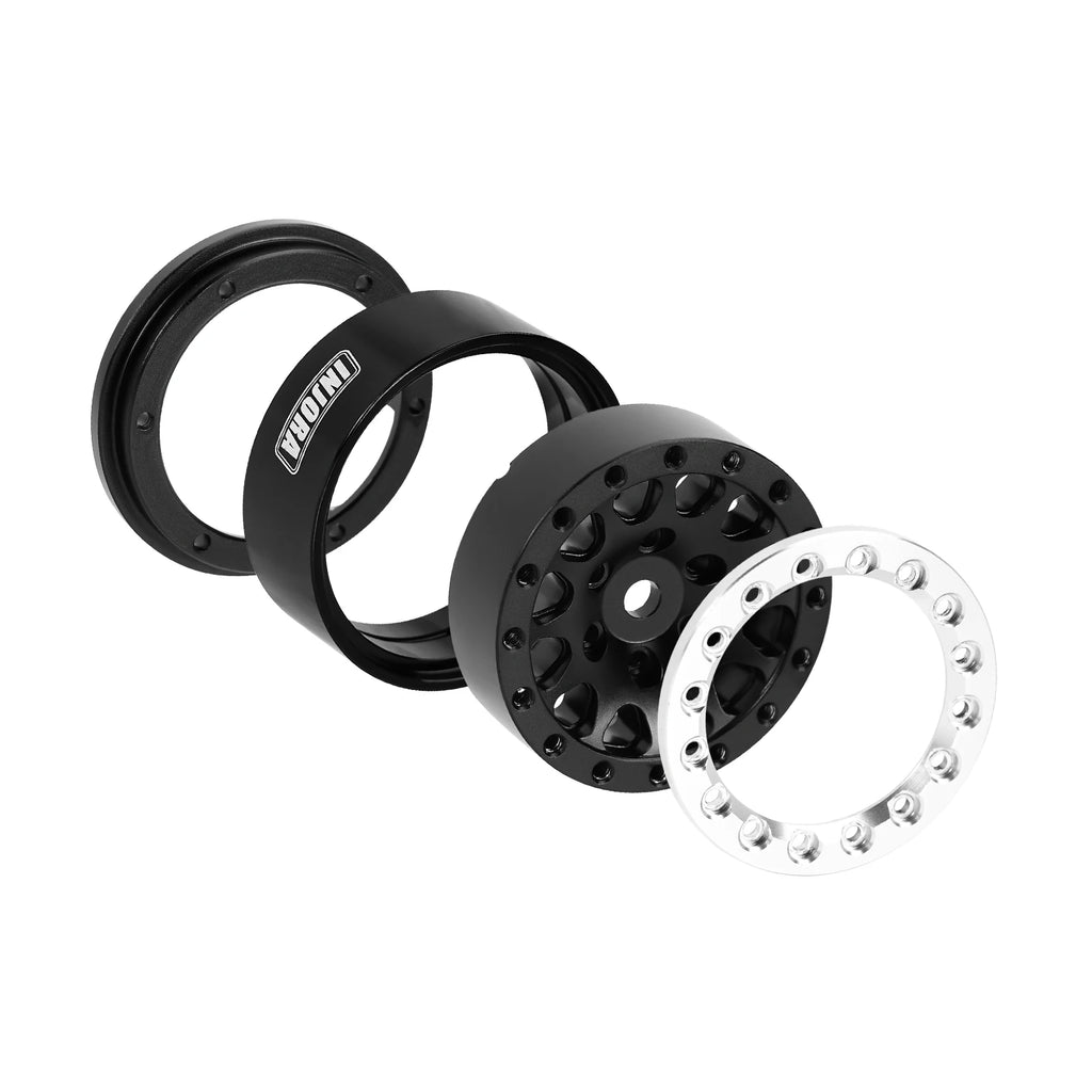 INJORA 1.3" Aluminium Beadlock Wheels for 1/24 1/18 RC Crawler (W1311)