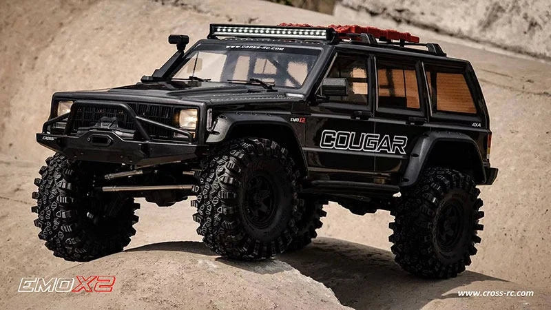 Cro 1/8 Rc Car Remote Control Electric Emo X2 Lion Differential Lock Dual Speed Door Bridge Climbing Off-Road Vehicle Model Gift