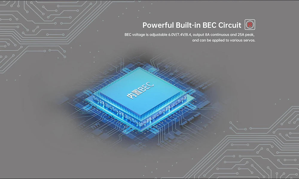XC E6 200A 3-8S Lipo Sensored Brushless ESC for 1/6 RC Model Car Buggy Truck Accessories