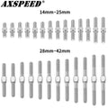 AXSPEED 1Pair Titanium Alloy M3 Left and Right Thread Dual Head Threaded Bar Double End Thread Rod Stud Bolt 14-50mm