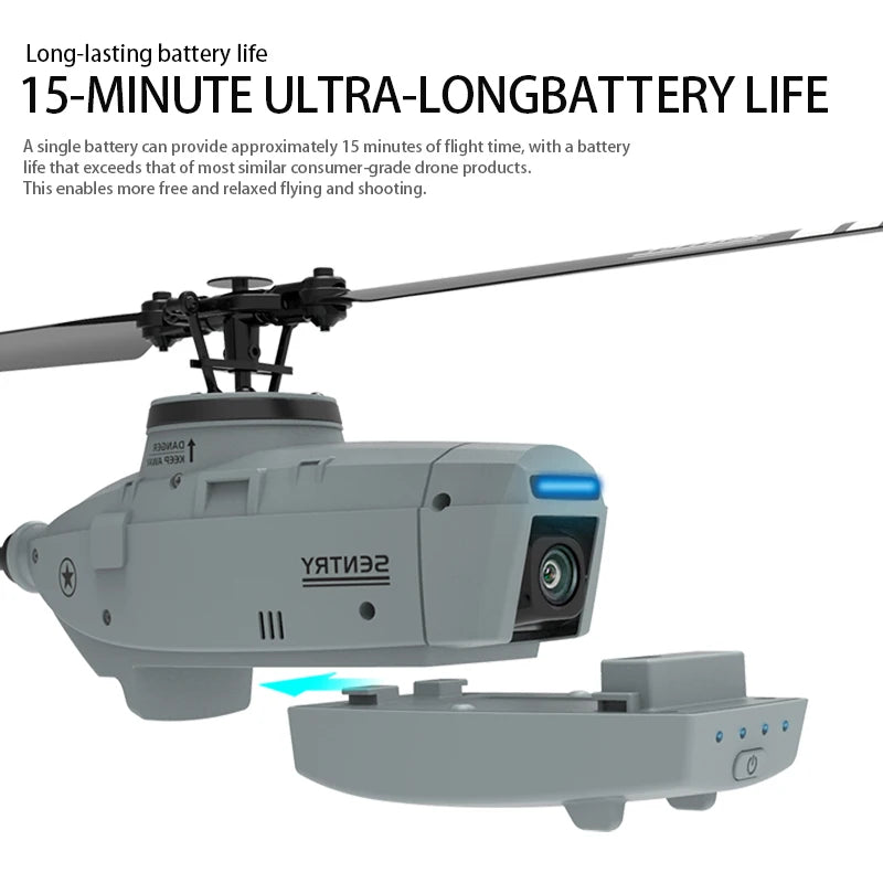 C127 C128 RC Helicopter 2.4G 6-Axis Gyro 4CH 720P Camera Altitude Hold Optical Flow FPV RC Helicopter Toys VS C127 AI Brushless