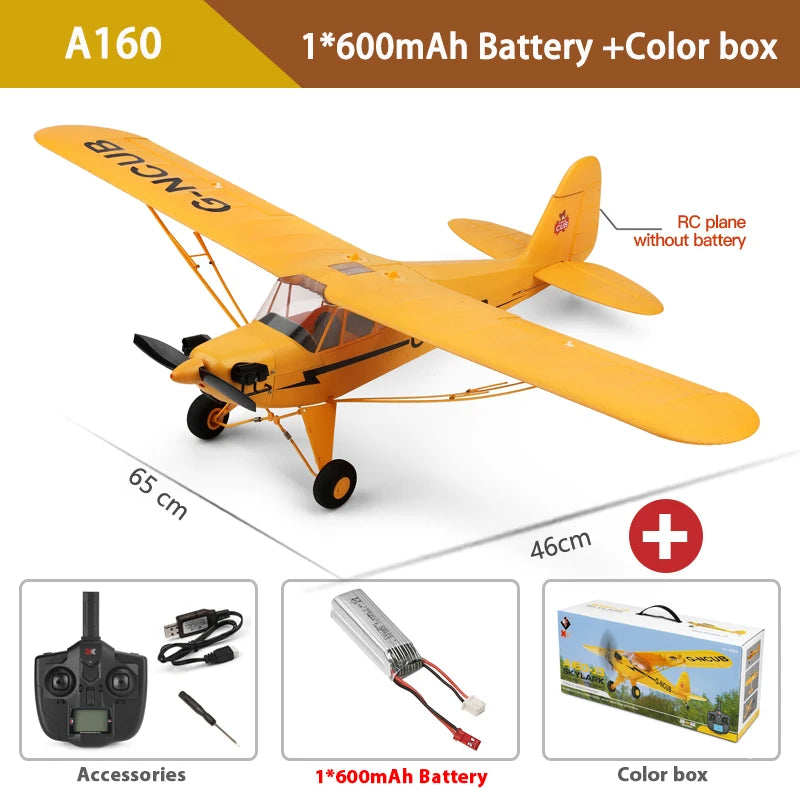 A160 WLtoys XKS 2.4G RC Plane 650mm Wingspan Brushless Motor Remote Control Airplane 3D/6G System Foam Toys for Children Gift