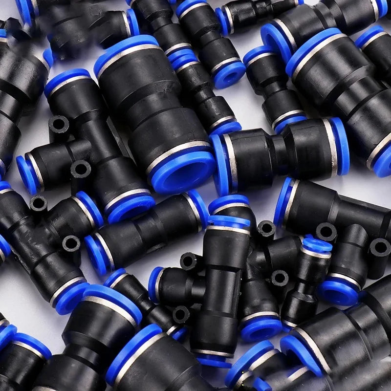 30/40/50/60/70pcs Pneumatic Fitting Straight Push Plastic Connector 6/8/10/12mm Trachea Connector PU  Air Hose Tube