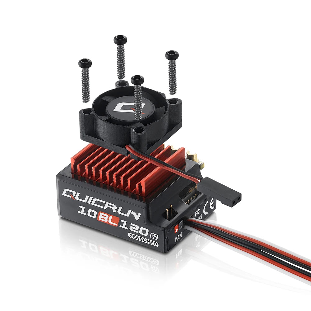 Hobbywing QUICRUN 10BL120 120A ESC w/Rocket 540 V3 4.5T  Motor Sensored Brushless Combo for Competition 1/10 1/12 F1 RC Car