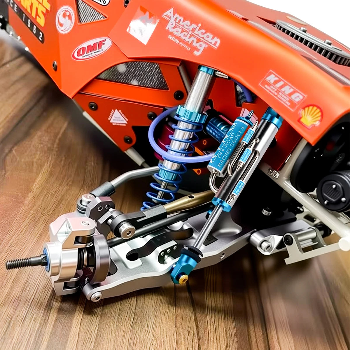 1/10 Scale Simulated Damper Shock Absorber w/Sticker Decorative Accessories for RC Crawler UT4 TRX4 RR10 Wraith Roll Cage DIY