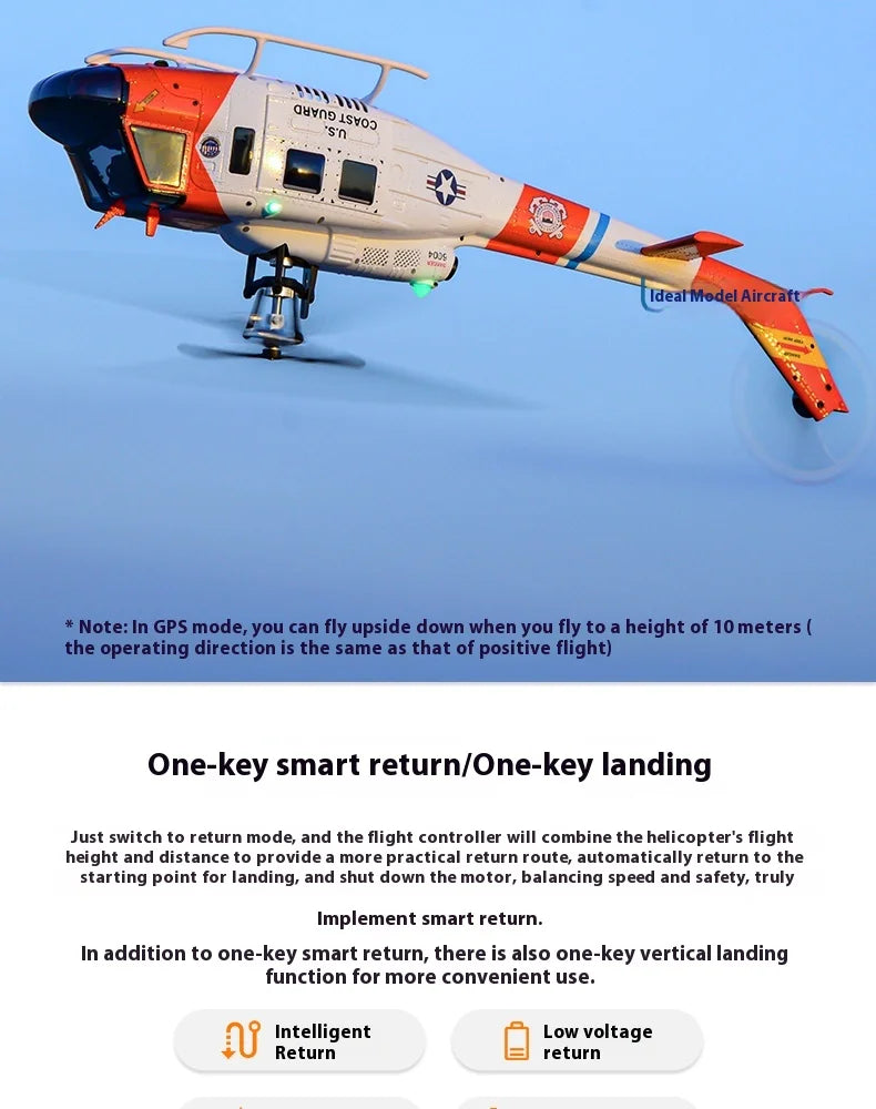 Yuxiang F07s Huey F02s Flying Wolf Armed 1/34 Remote Control Helicopter Gps Positioning Tof Height Control Brushless Motor