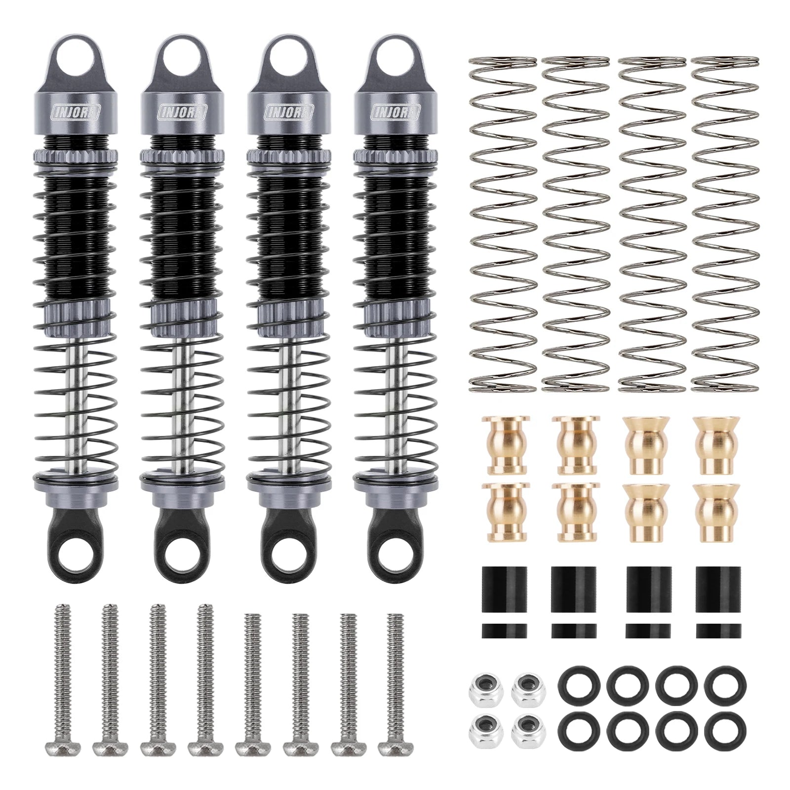 INJORA 53MM 59MM Threaded Shocks for 1/18 Redcat Ascent18 HPI Venture18