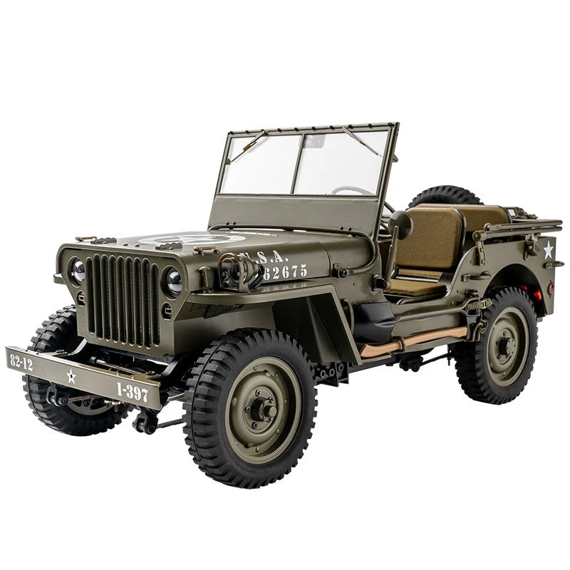 FMS RC Car 1/12 1941 MB Scaler Willys Jeep 2.4G 4WD RTR Crawler Climbing Scale Military Truck Offroad Vehicle Adult Kids Toy