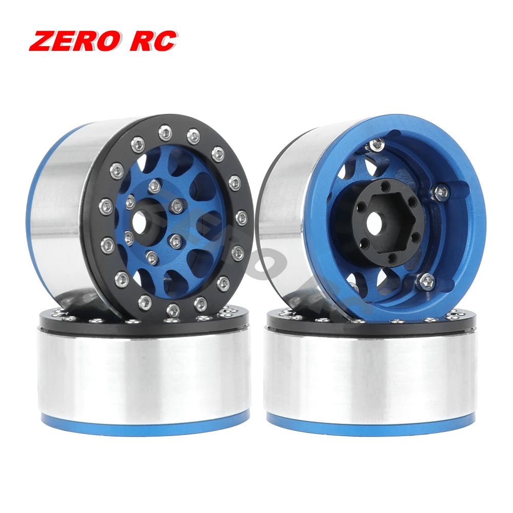 RC CAR METAL 1.55 Beadlock Wheel 10-Spoke For 1/10 1/12 MN Tamiya 1/18 UTB18 CAPRA WPL MST RC4WD D90 TF2 1.55" Tires