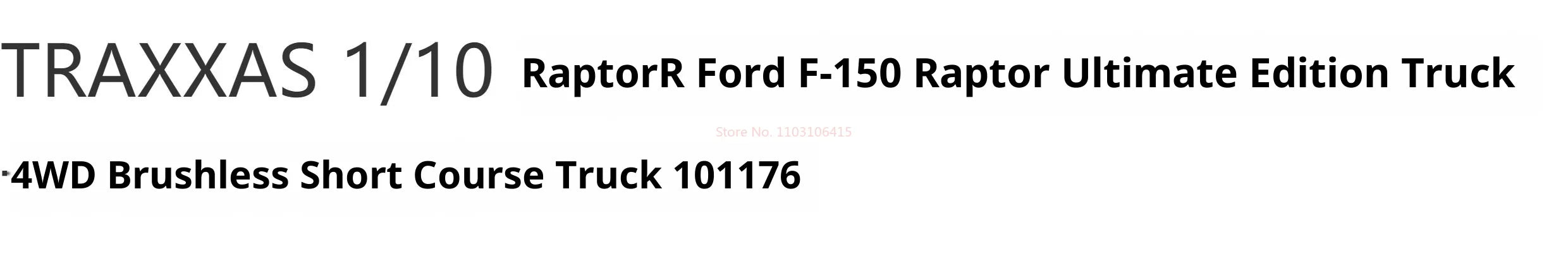 Traxxas 1:10 Raptor R 4*4 F150 Ultimate Four-Wheel Drive Brushless Short Card Remote Control Off-Road Vehicle Desert Short Card