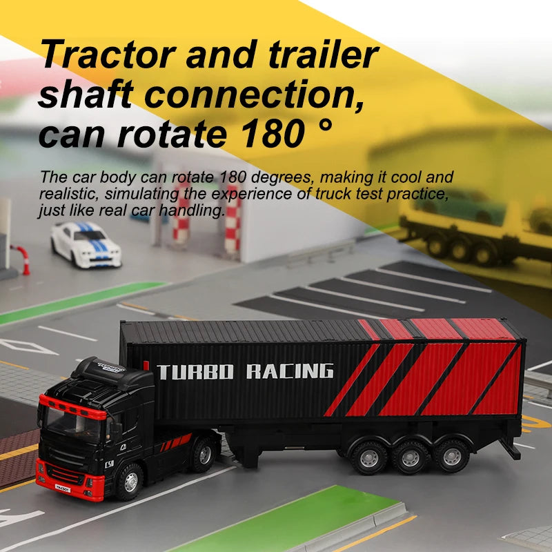 Turbo Racing C50-T 1:76 C50 Remote Control Truck Simulated Vehicle Lights and Horn RTR Version Toy Car