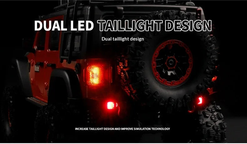 WLtoys 104006 Pro 1/10 RC Electric 4WD Off Road Rock Crawler With Front Rear Differential Lock Dual Speed Transmission Model Car